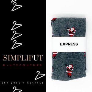 Express Men Socks Santa Claus Shoe Size 8-13 Christmas Holiday Winter Novelty